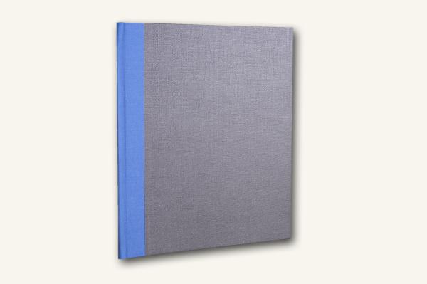 Individual sheet music folder A4 dark gray, blue linen, handmade